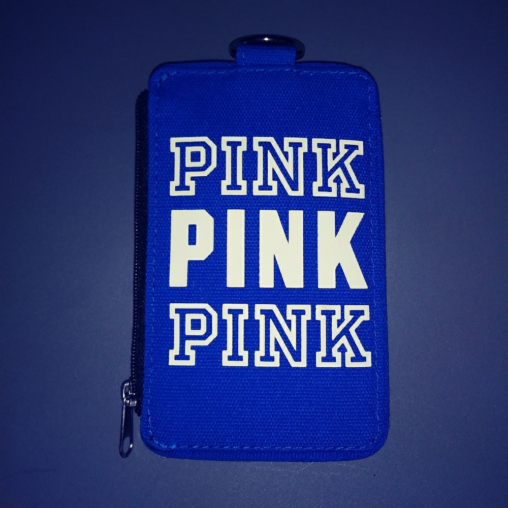PINK Victoria Secret Blue wallet, card holder